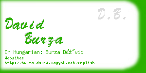 david burza business card